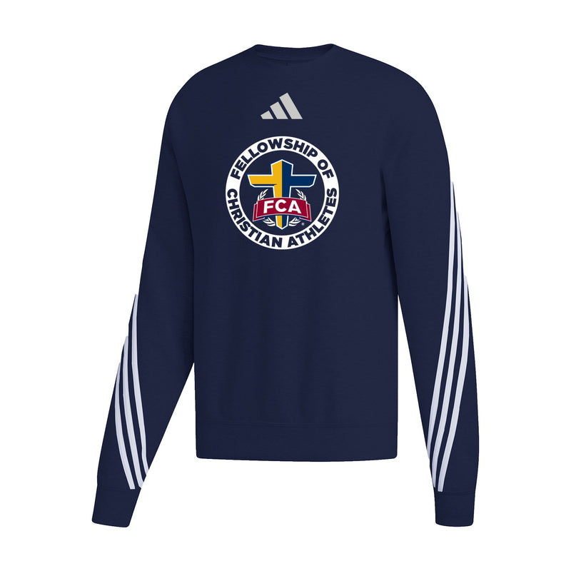 Women's Cropped 3-Stripe Crew  - Team Navy Blue