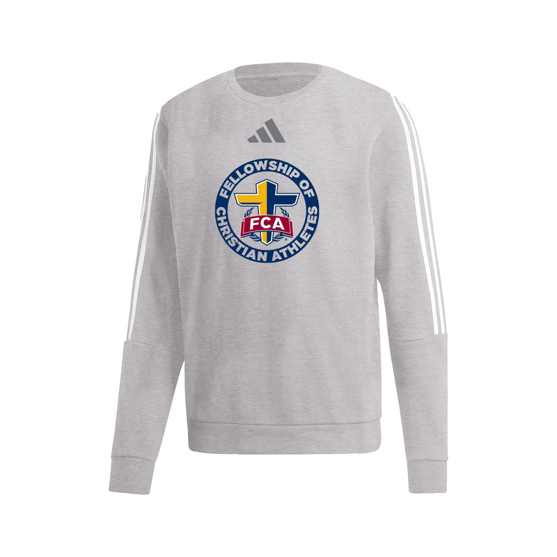 3-Stripe Crew - Medium Grey Heather