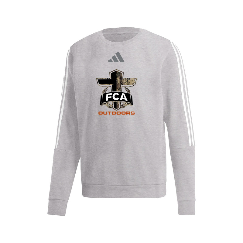 3-Stripe Crew - Medium Grey Heather