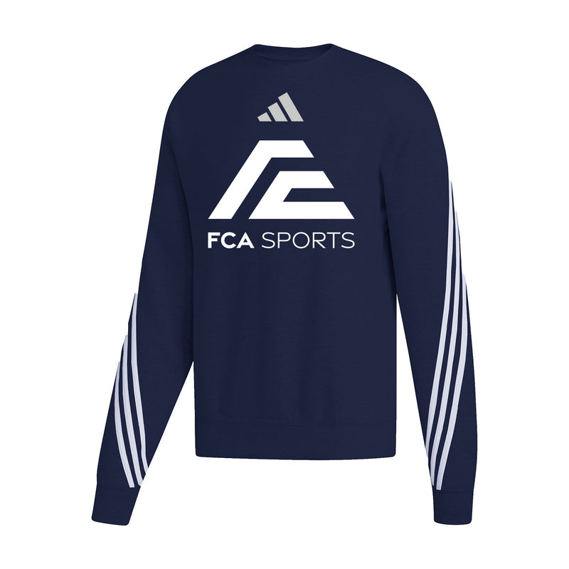 Women's Cropped 3-Stripe Crew  - Team Navy Blue