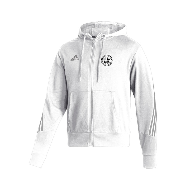 Men's Fashion Full Zip Hoodie - White