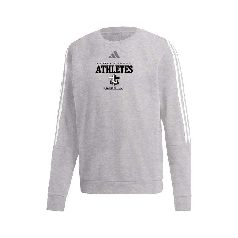 3-Stripe Crew - Medium Grey Heather