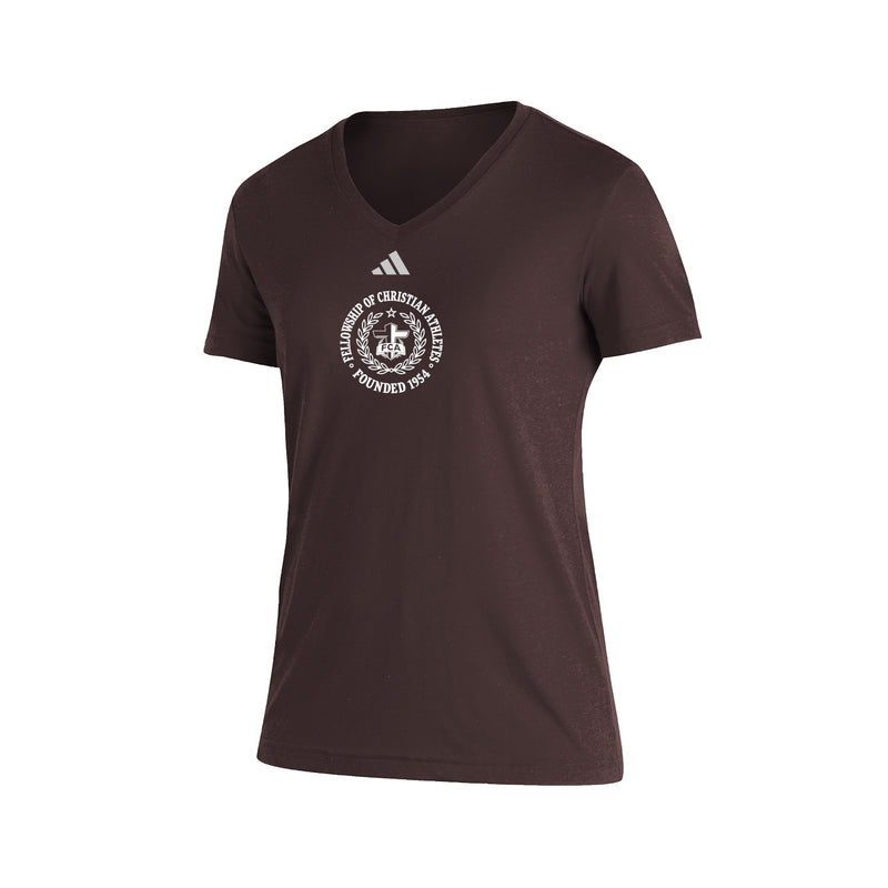 Womens Blend SS Tee - Dark Brown