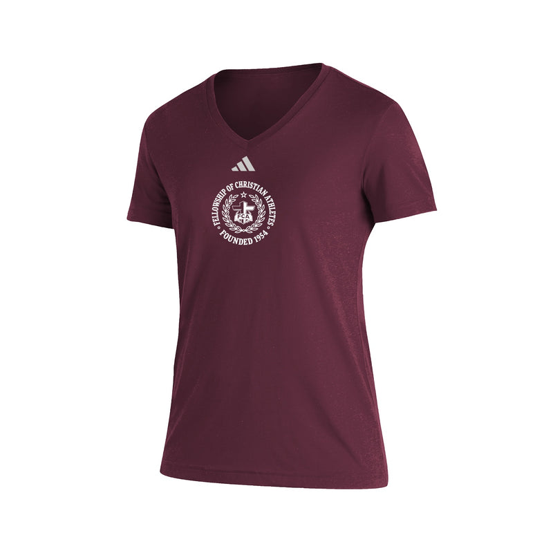 Womens Blend SS Tee - Maroon