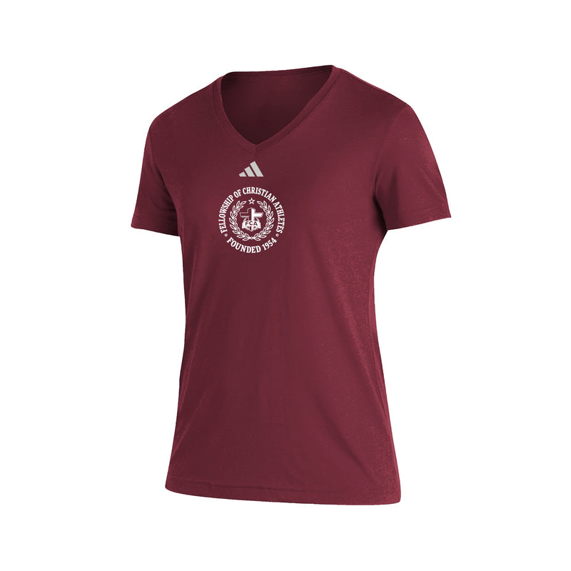 Womens Blend SS Tee - Collegiate Burgundy