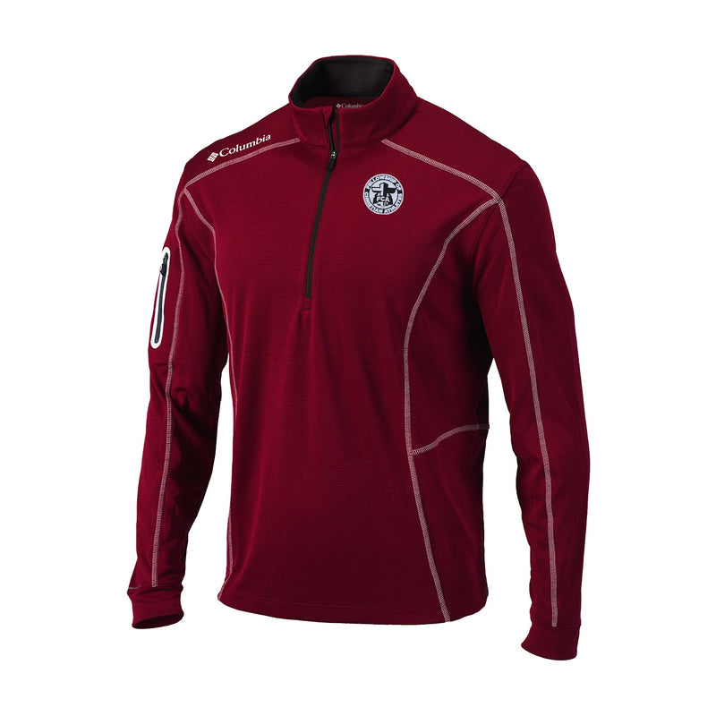 Men's Omni-Wick Shotgun 1/4 Zip - Garnet