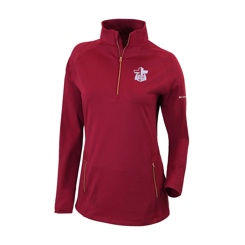 Women's Omni-Wick Outward Nine 1/4 Zip - Beet