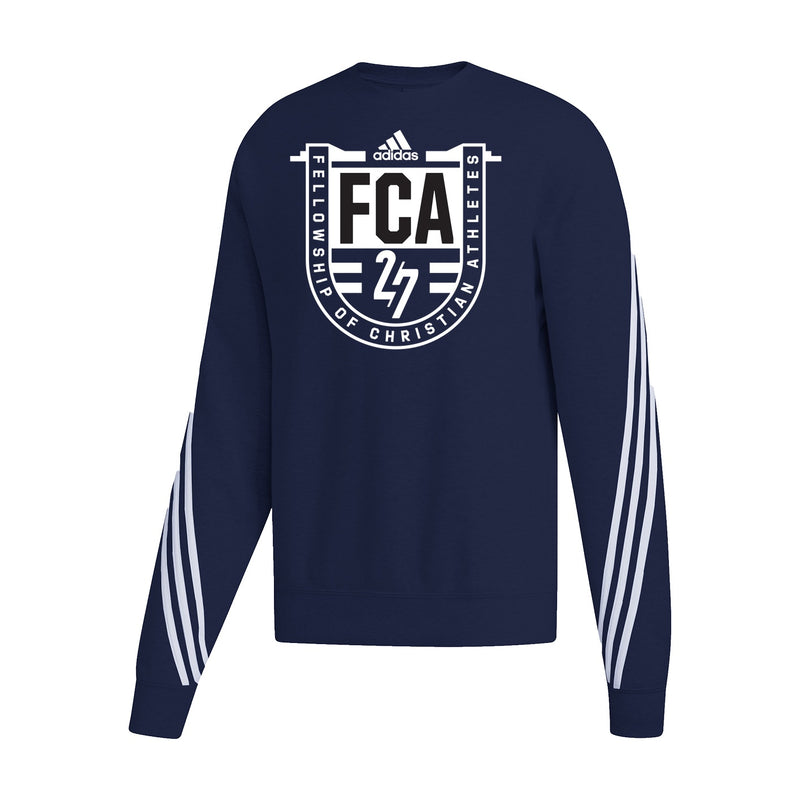 Women's Cropped 3-Stripe Crew  - Team Navy Blue